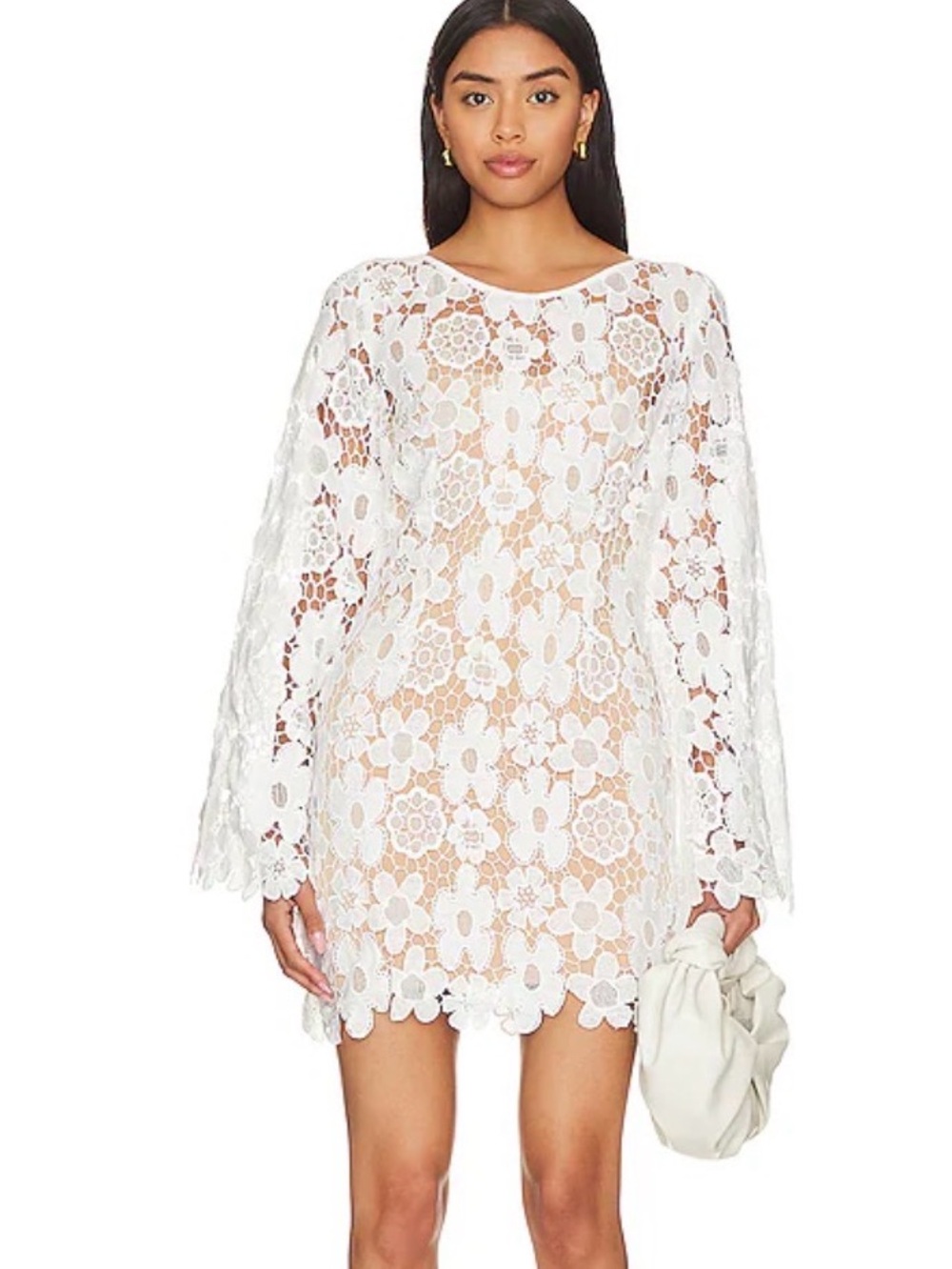 Rumer White Floral Crochet Dress - Worn 1x